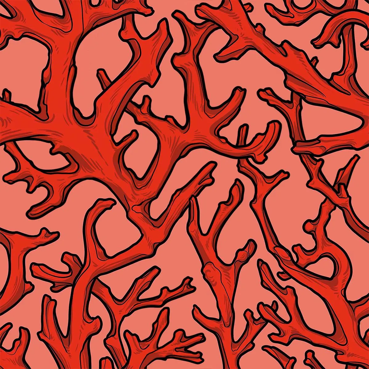 Club Hauer - Mariana - Coral Cascade in Red