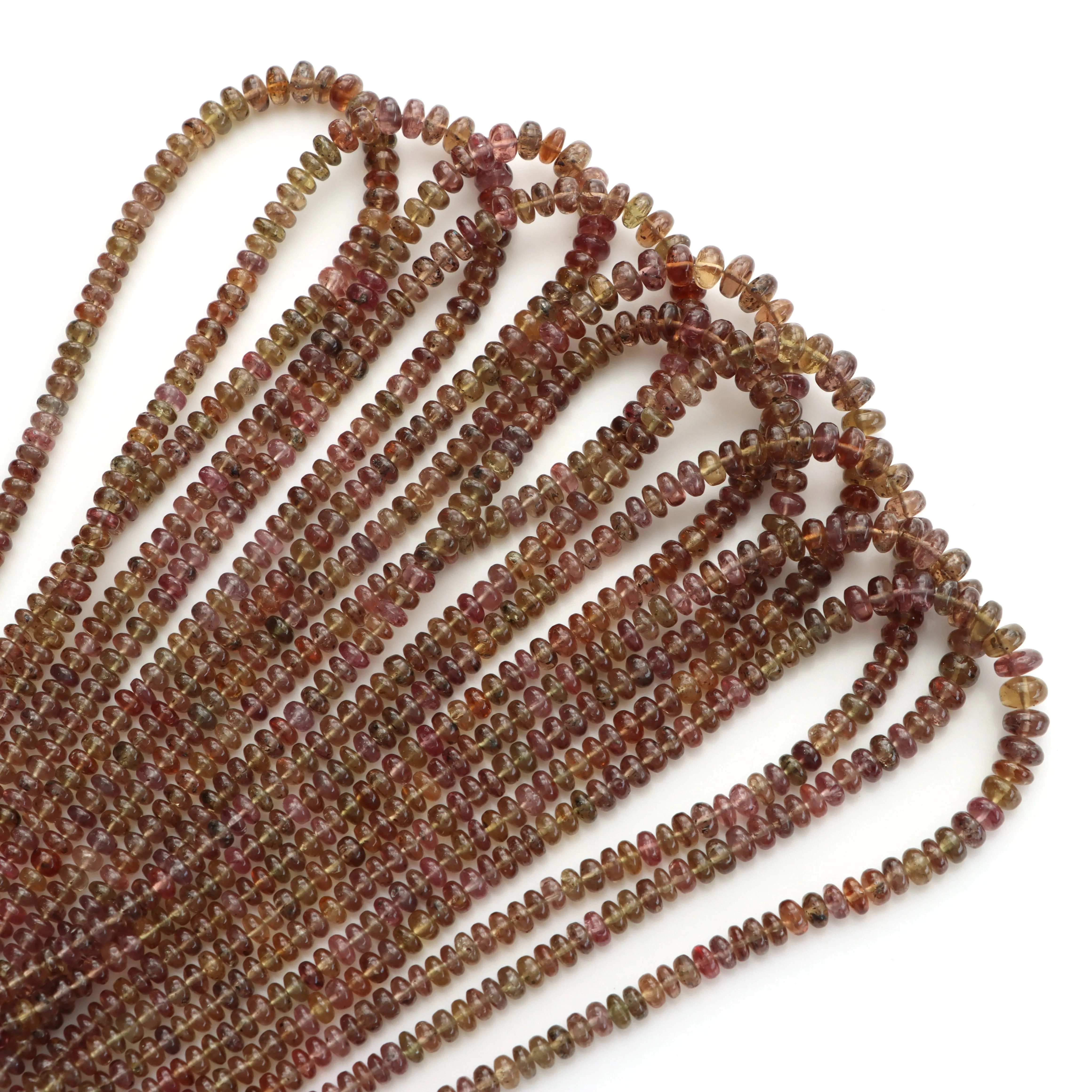 Color Change Garnet Smooth Rondelle Beads | 18 Inches Strand | 4 mm to 7 mm | Price per Strand, Wholesale Gemstone For Jewelry making Beads