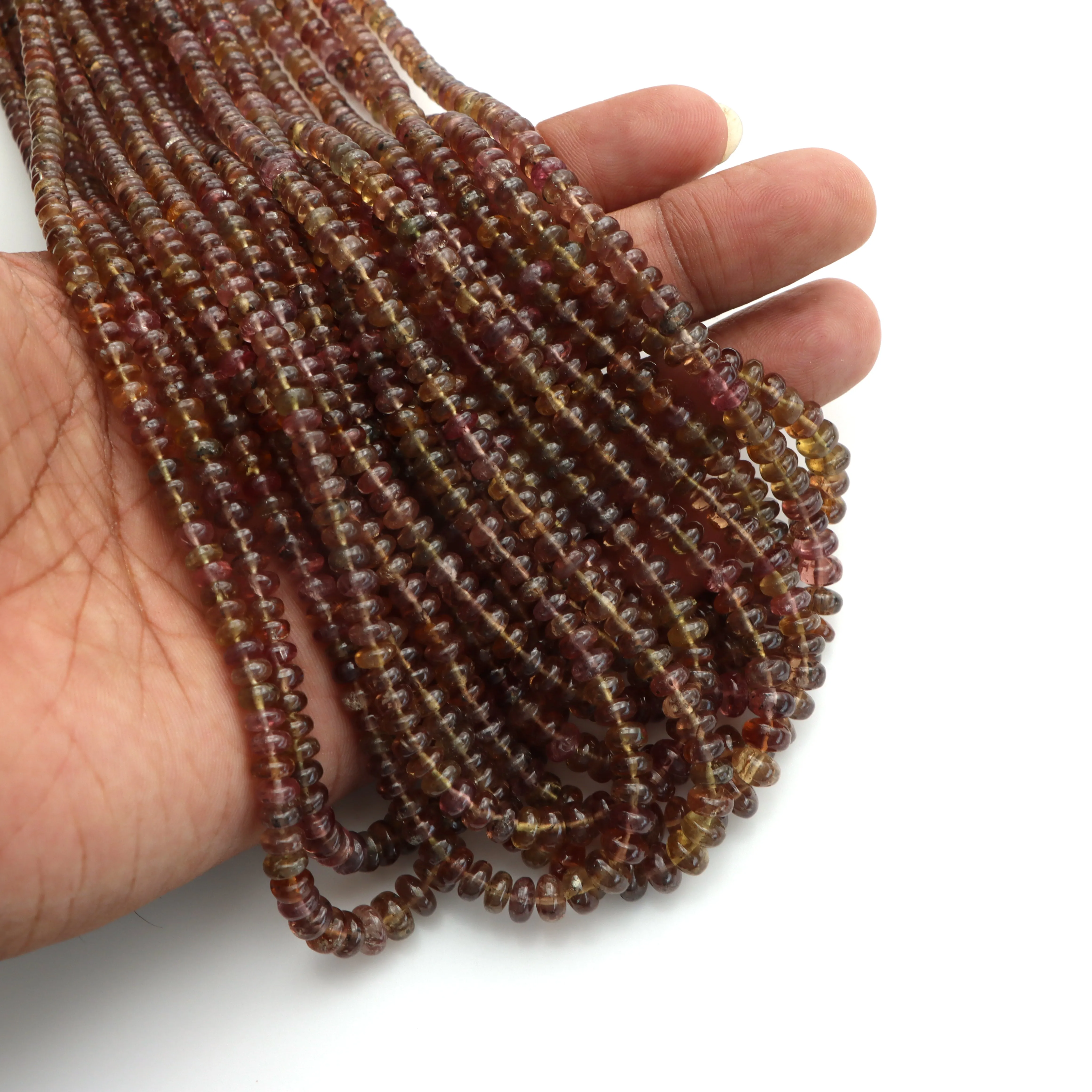 Color Change Garnet Smooth Rondelle Beads | 18 Inches Strand | 4 mm to 7 mm | Price per Strand, Wholesale Gemstone For Jewelry making Beads