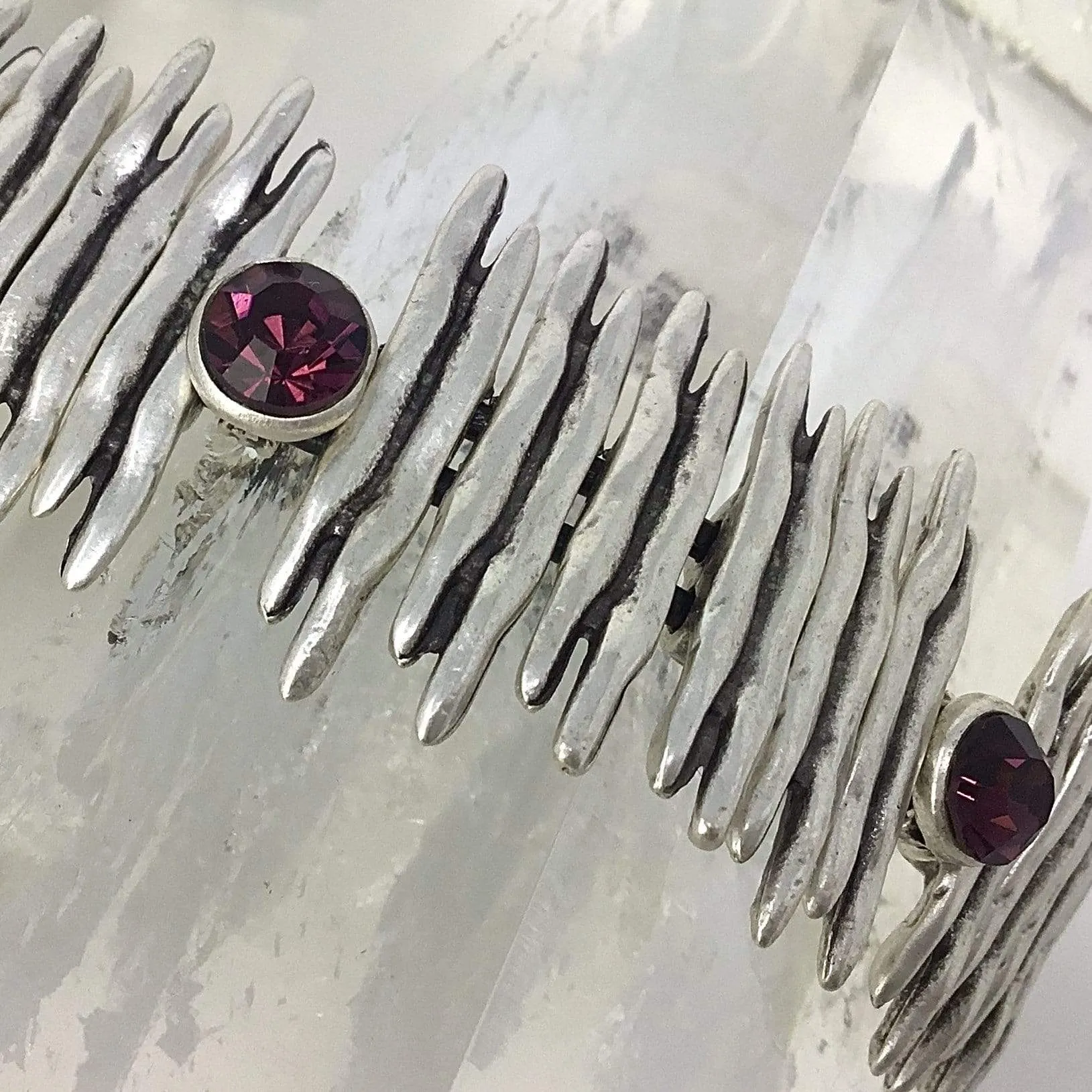 Contemporary Garnet Bracelet