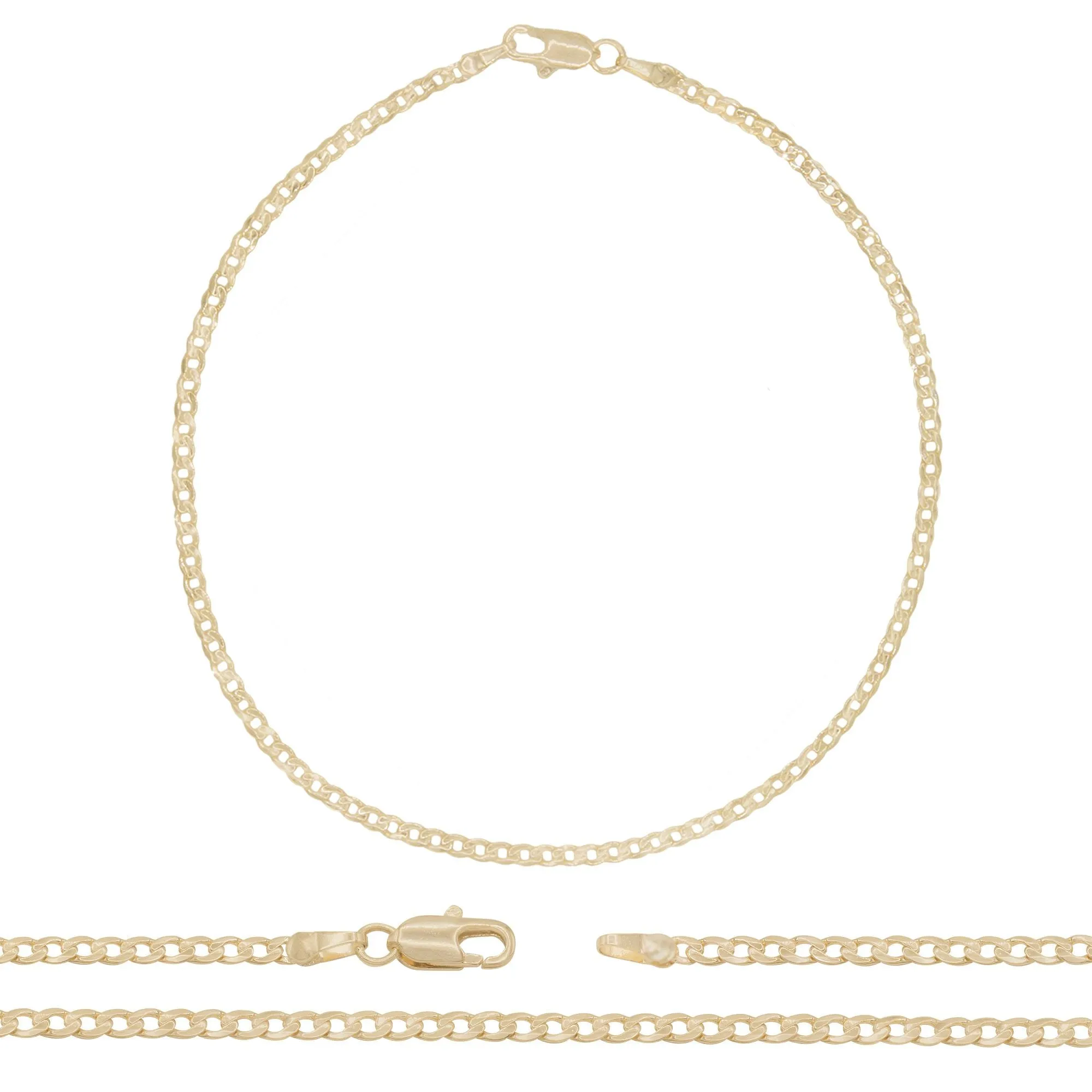 Cuban Link 14K Gold Filled Anklet Jewelry Women 9.5''