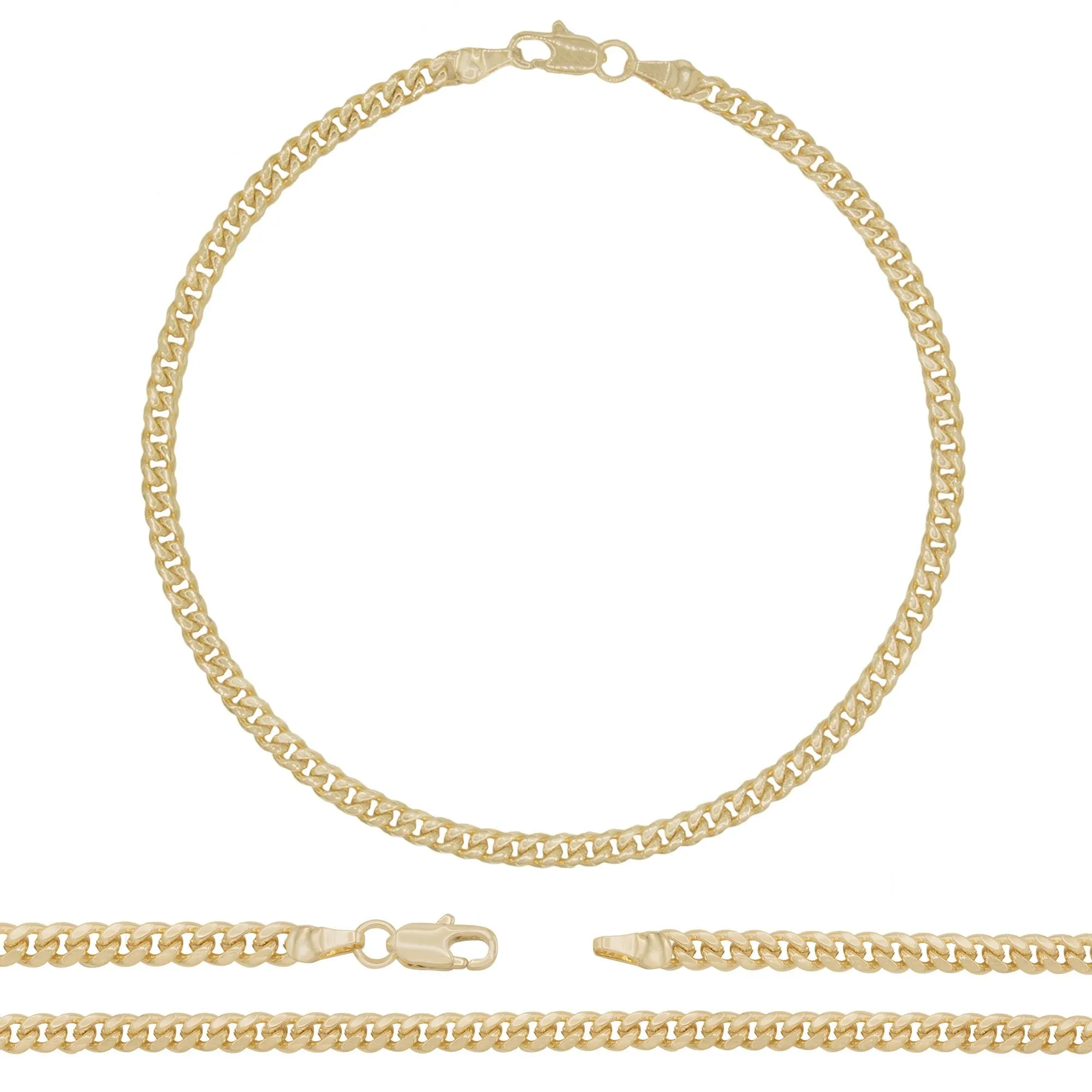 Cuban Link 14K Gold Filled Anklet Jewelry Women 9.5''