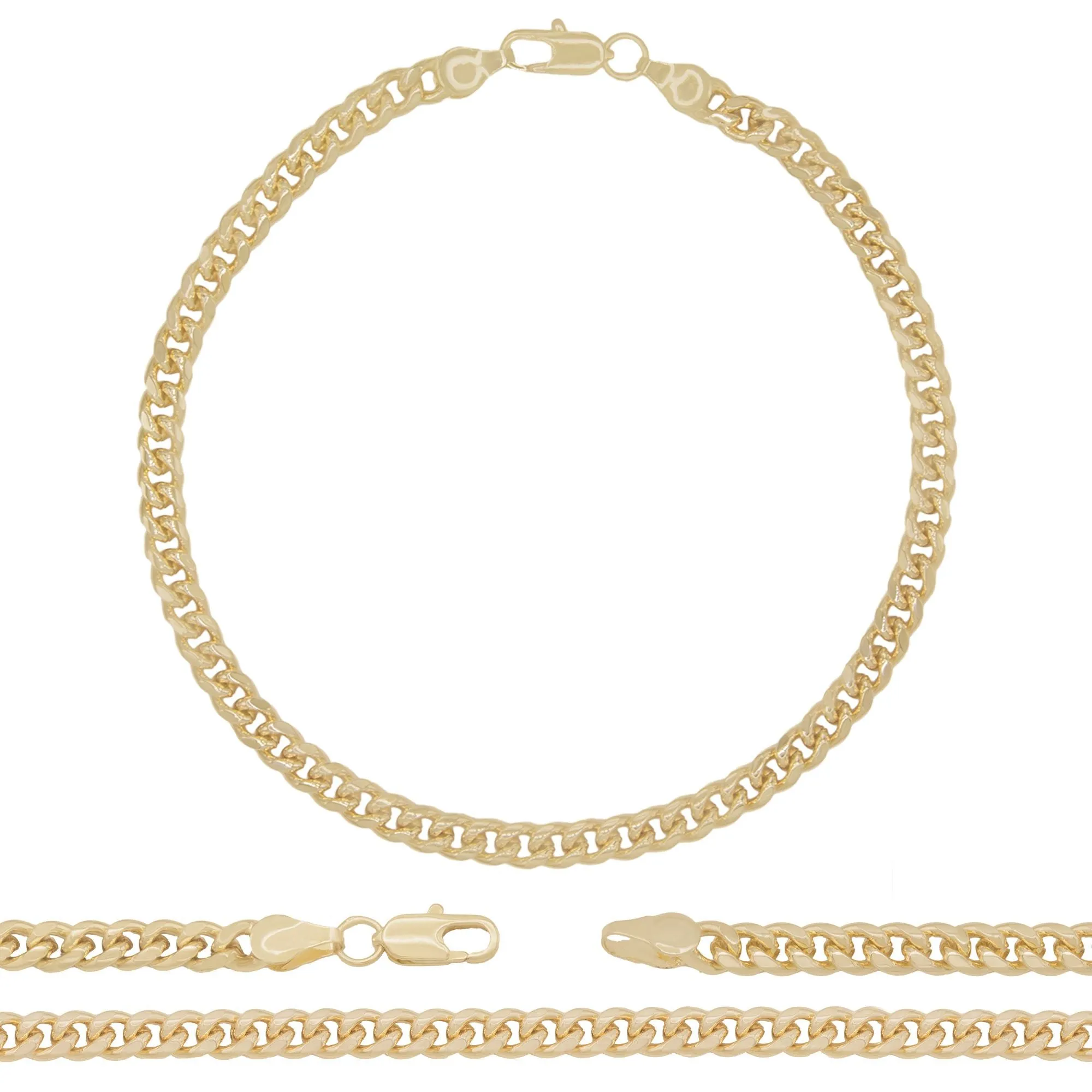 Cuban Link 14K Gold Filled Anklet Jewelry Women 9.5''
