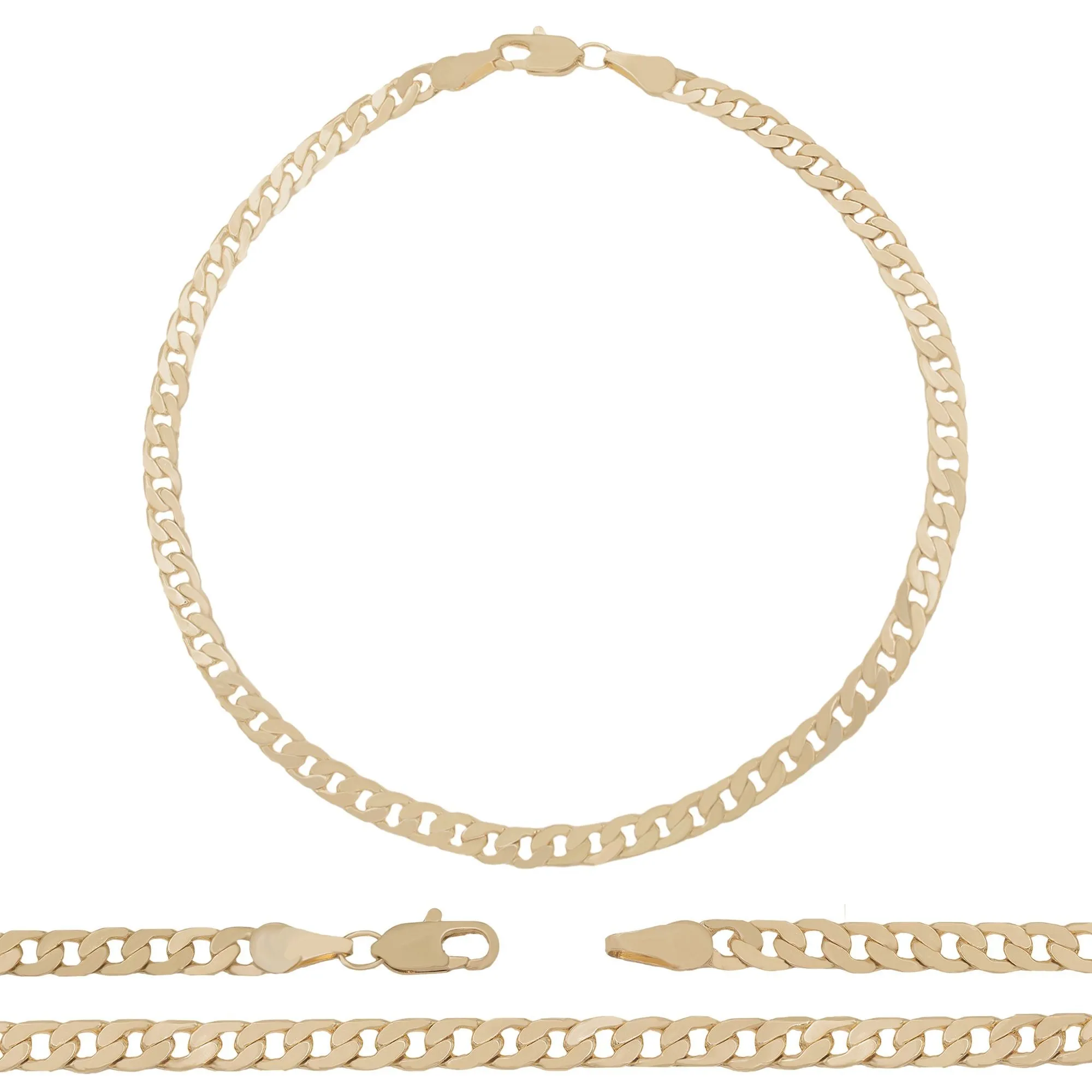 Cuban Link 14K Gold Filled Anklet Jewelry Women 9.5''