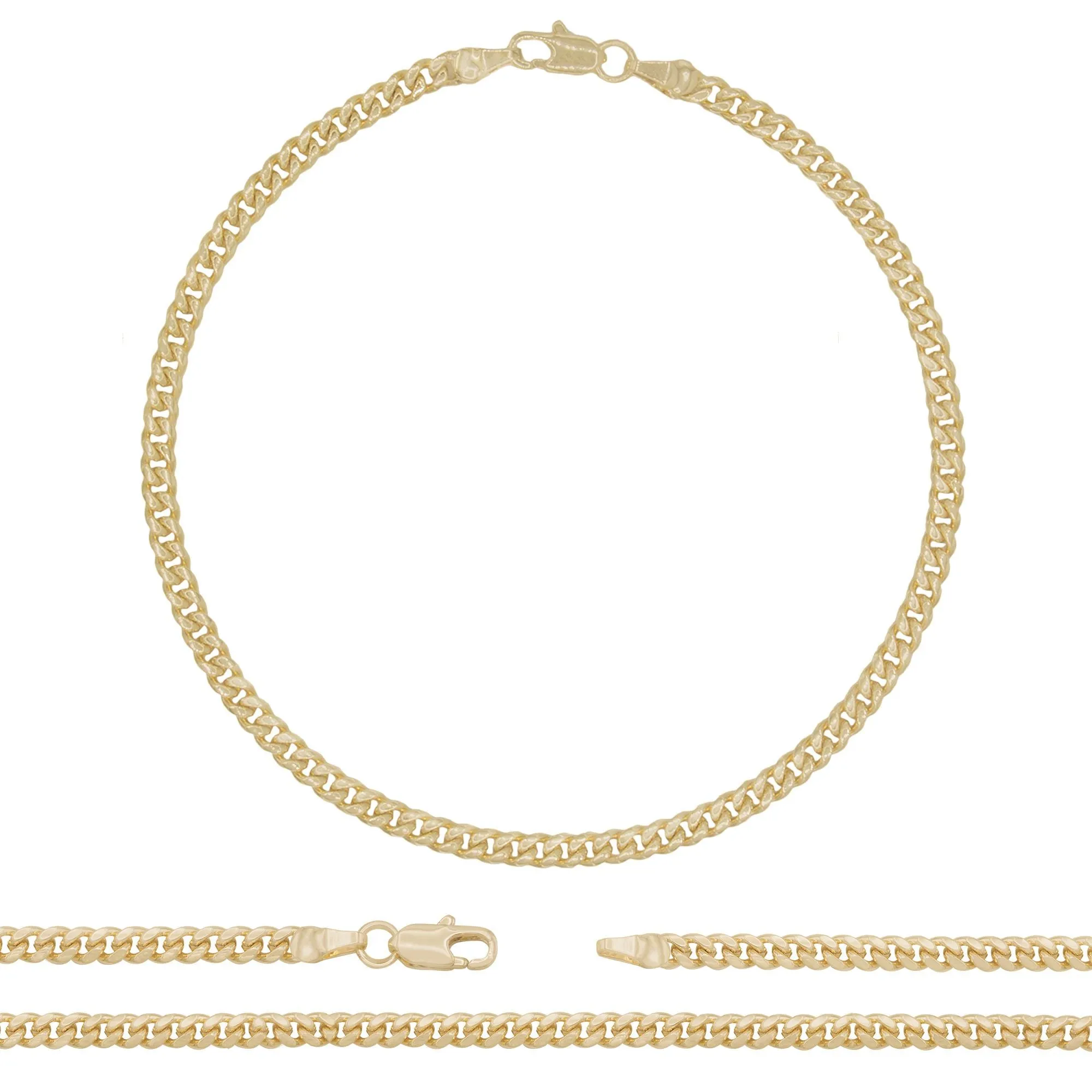 Cuban Link 14K Gold Filled Anklet Jewelry Women 9.5''