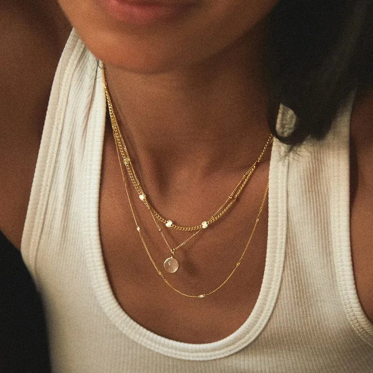 Daisy London Rose Quartz Healing Necklace, Gold