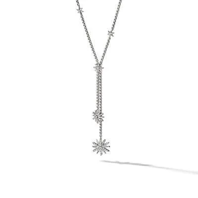 David Yurman Starburst Y Diamond Necklace