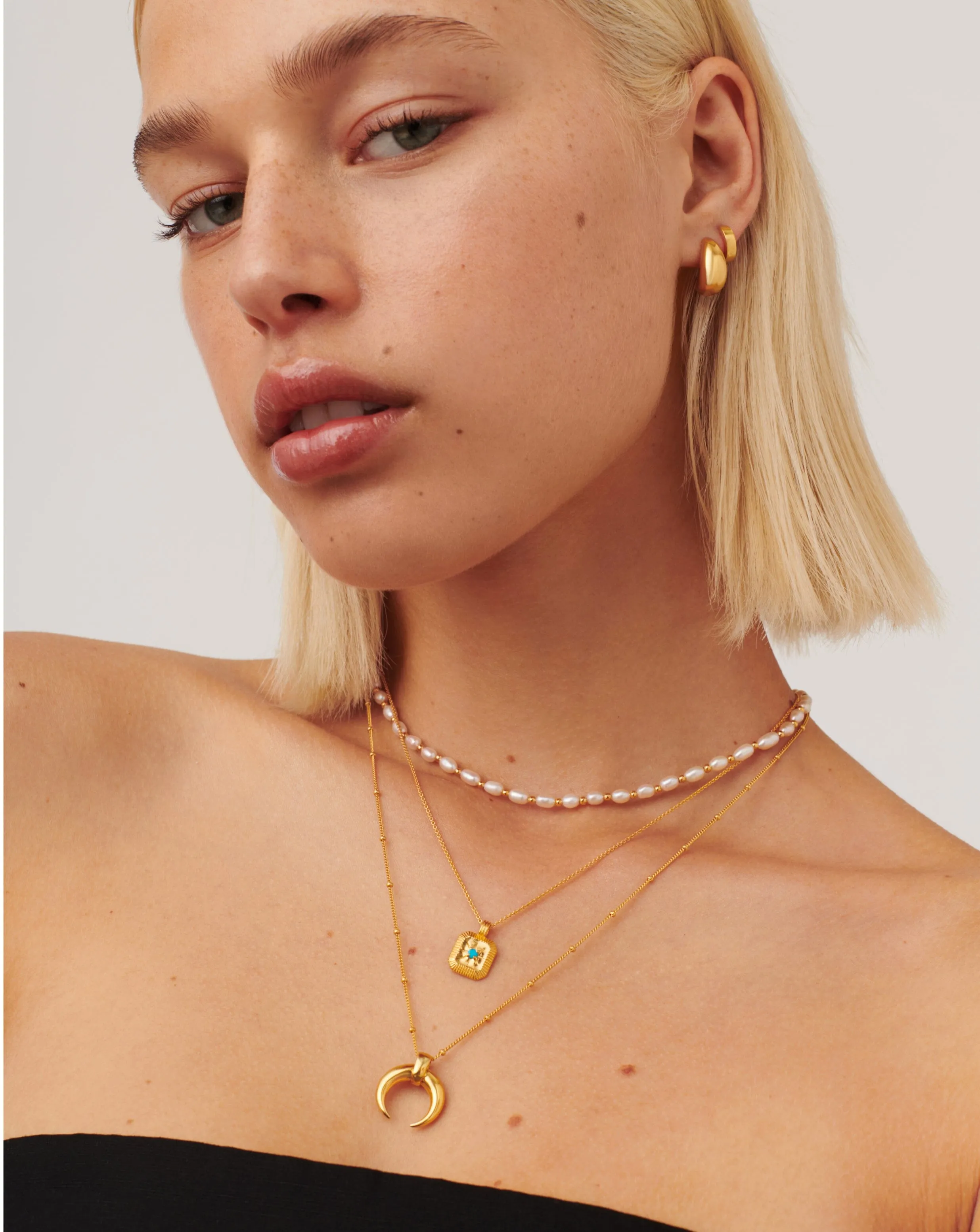 December Birthstone Pendant Necklace | 18ct Gold Vermeil/Dyed Turquoise Magnesite
