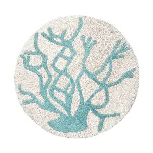 Delicate Coral Hand Beaded Placemat, Turquoise