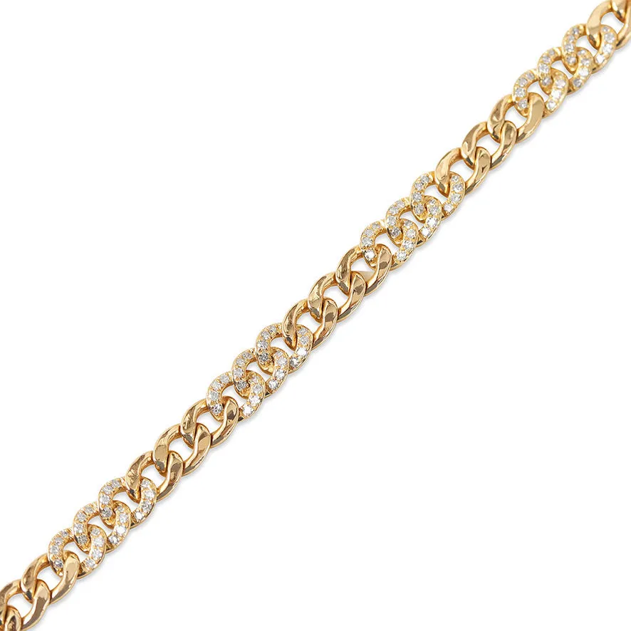 DIAMOND ALTERNATING CUBAN LINK BRACELET