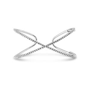 Diamond Criss Cross Bangle Bracelet