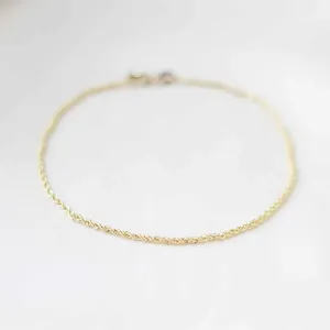 Diamond Cut Rope Chain Bracelet