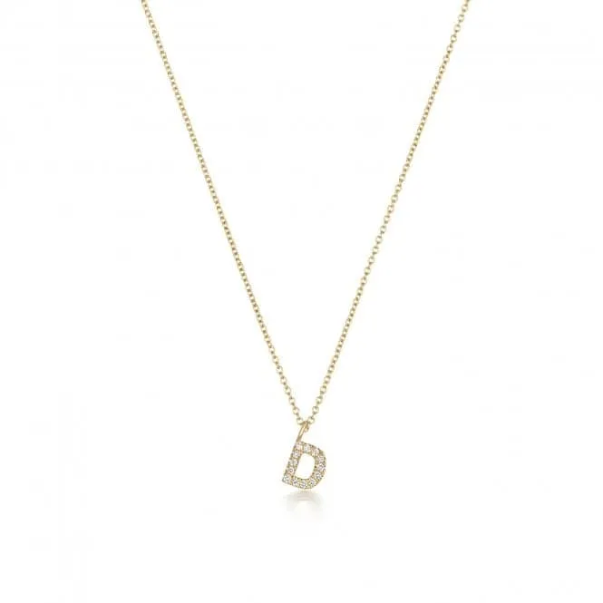 Diamond Jewellery 18CT Gold Diamond Initial Necklace NDQ154/D