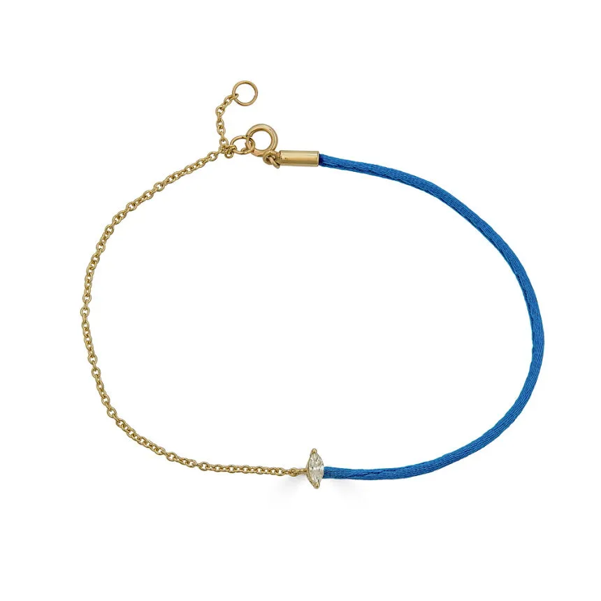 Diamond Solitaire String Bracelet