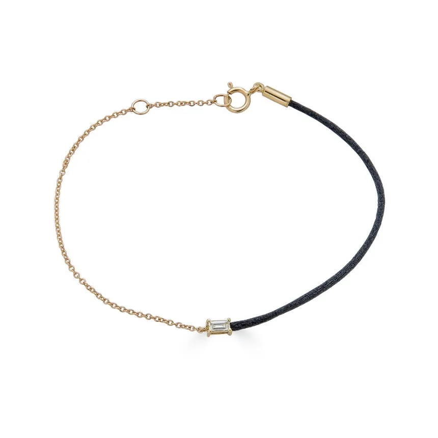 Diamond Solitaire String Bracelet