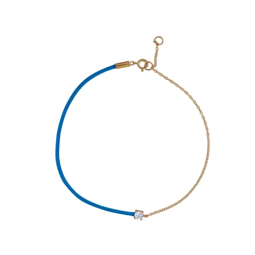 Diamond Solitaire String Bracelet