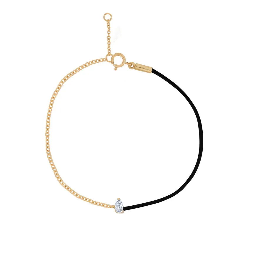 Diamond Solitaire String Bracelet