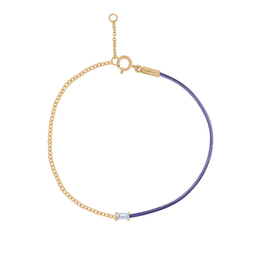 Diamond Solitaire String Bracelet