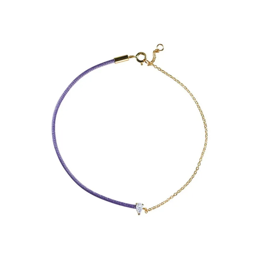 Diamond Solitaire String Bracelet