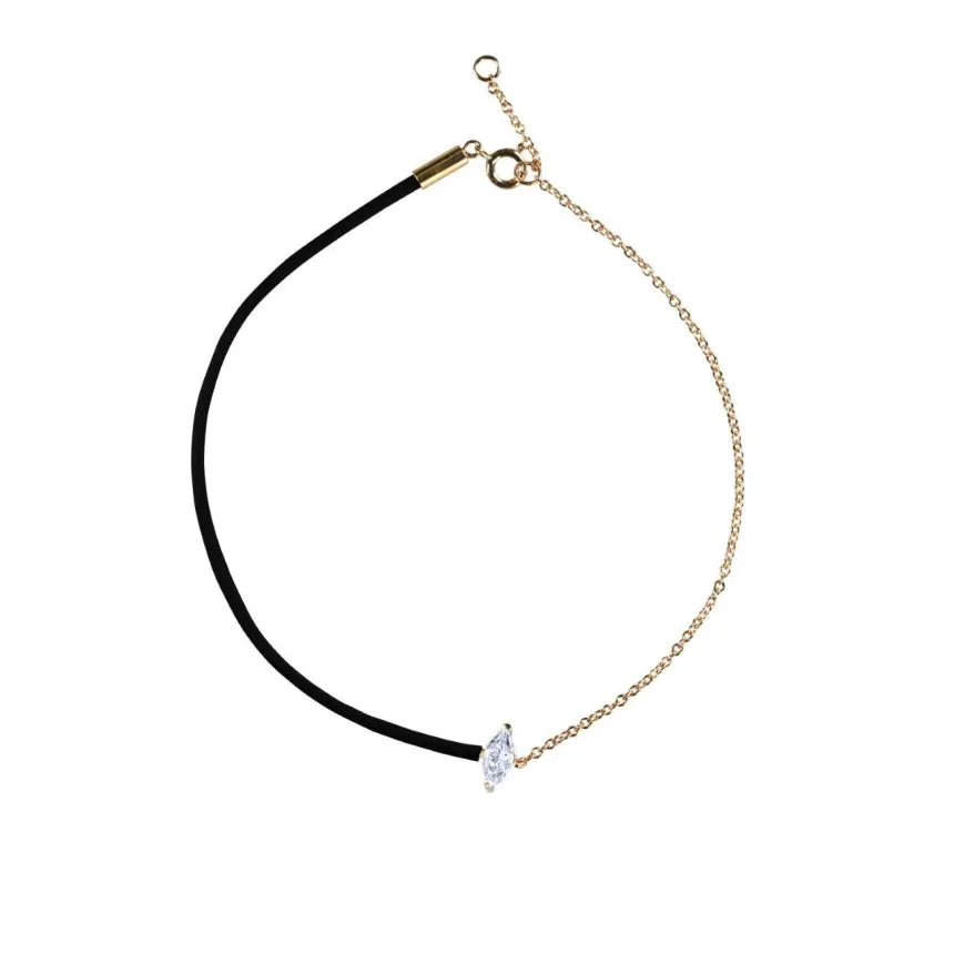 Diamond Solitaire String Bracelet