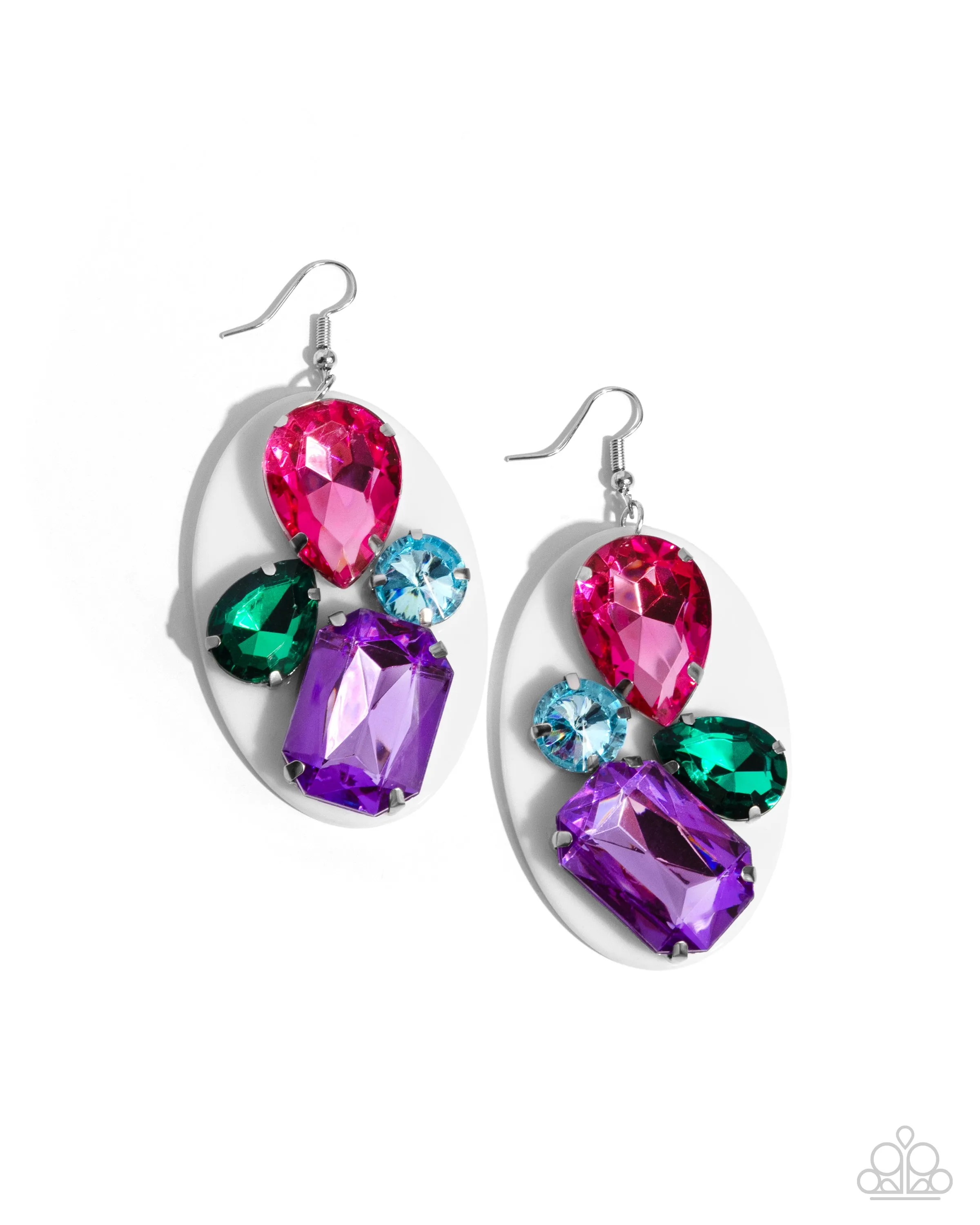 Earrings Attention Grabber - White E2477