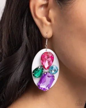 Earrings Attention Grabber - White E2477