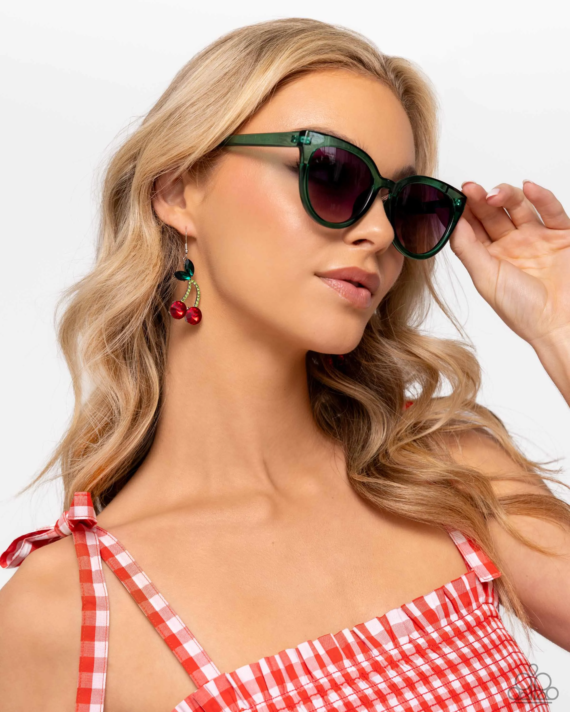 Earrings Cherry Cameo - Red E560