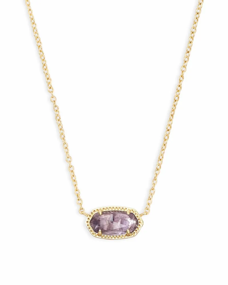 Elisa Gold Genuine Amethyst Quartz Necklace