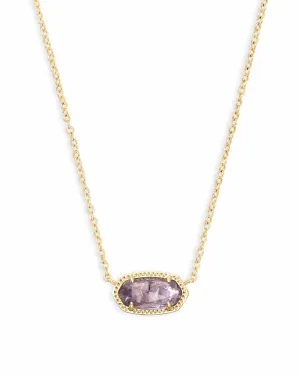 Elisa Gold Genuine Amethyst Quartz Necklace