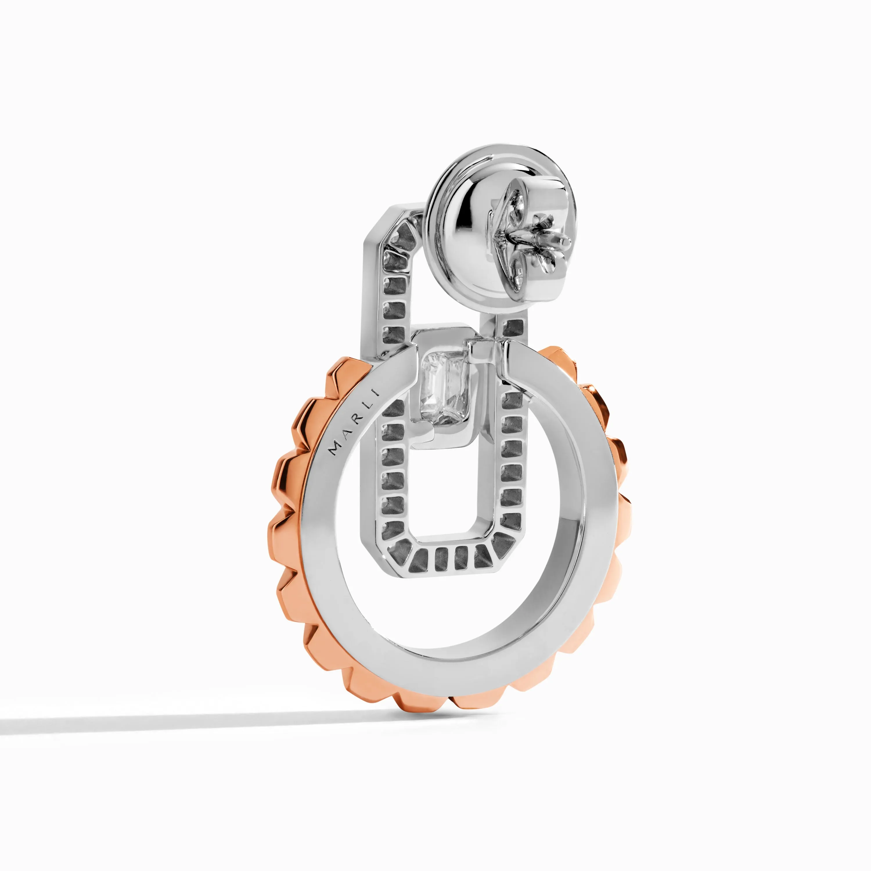 Empire Two-Tone Diamond Earrings