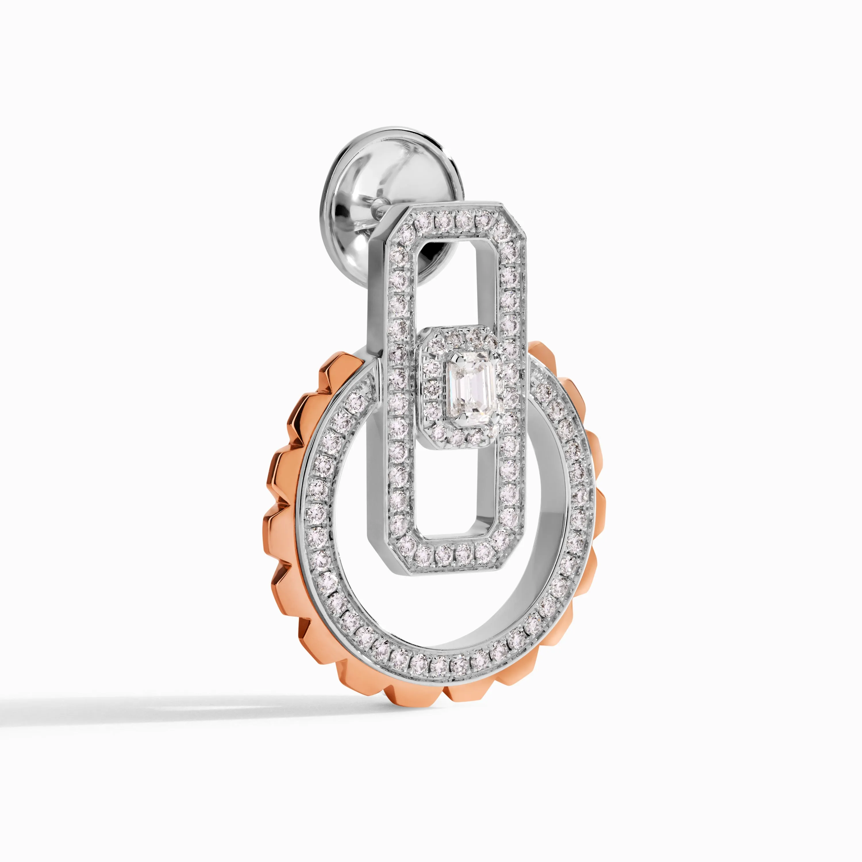 Empire Two-Tone Diamond Earrings