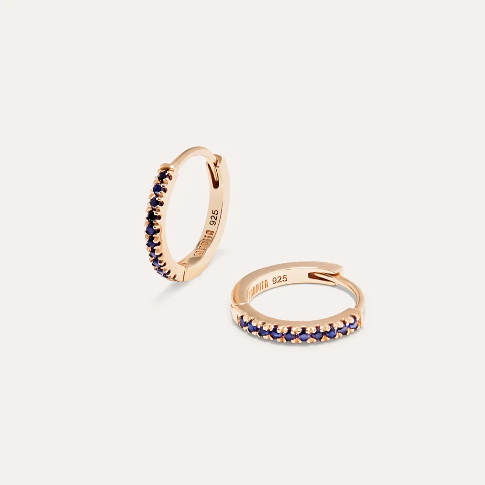 Endure Emerald Pavé Hoop Earrings in 14kt Gold Over Sterling Silver