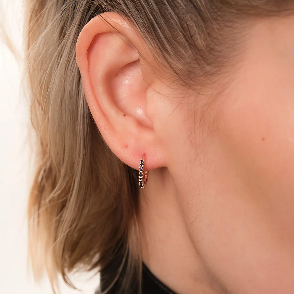 Endure Emerald Pavé Hoop Earrings in 14kt Gold Over Sterling Silver