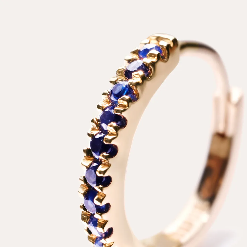Endure Emerald Pavé Hoop Earrings in 14kt Gold Over Sterling Silver
