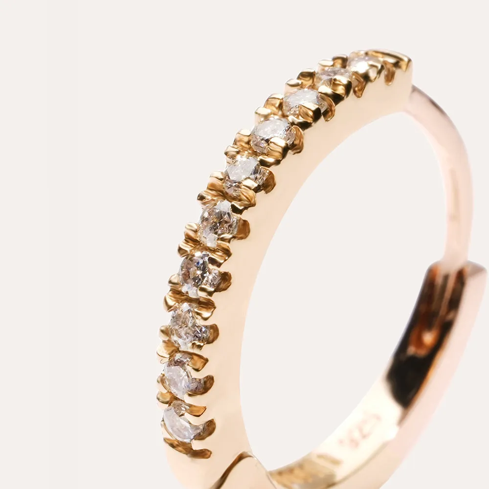 Endure Emerald Pavé Hoop Earrings in 14kt Gold Over Sterling Silver