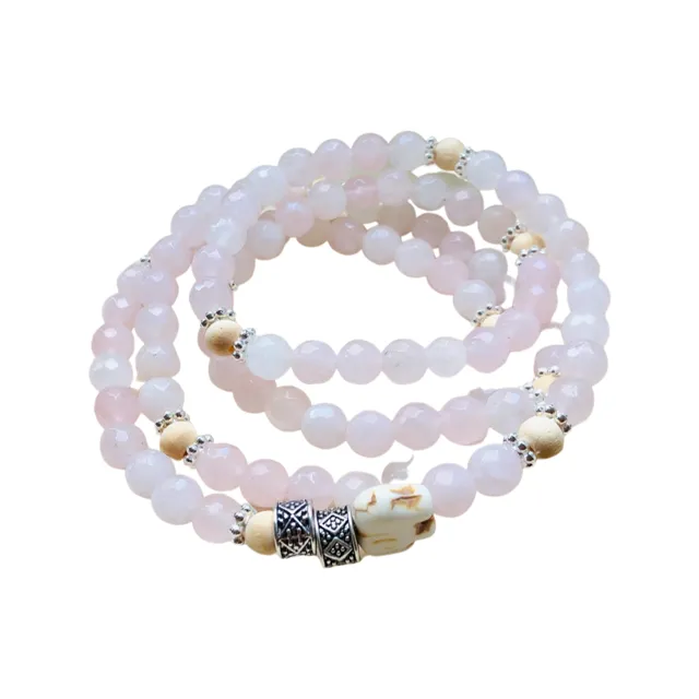 Energy Stone Wrap Bracelet/ Necklace (Rose Quartz)