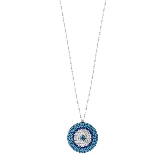 EVERLY TURQUOISE EVIL EYE NECKLACE