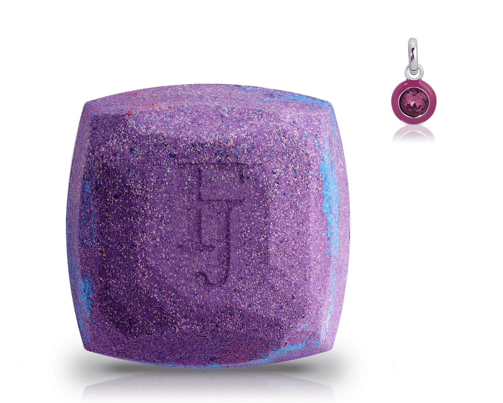 February Amethyst Birthstone Charm - Bath Bomb
