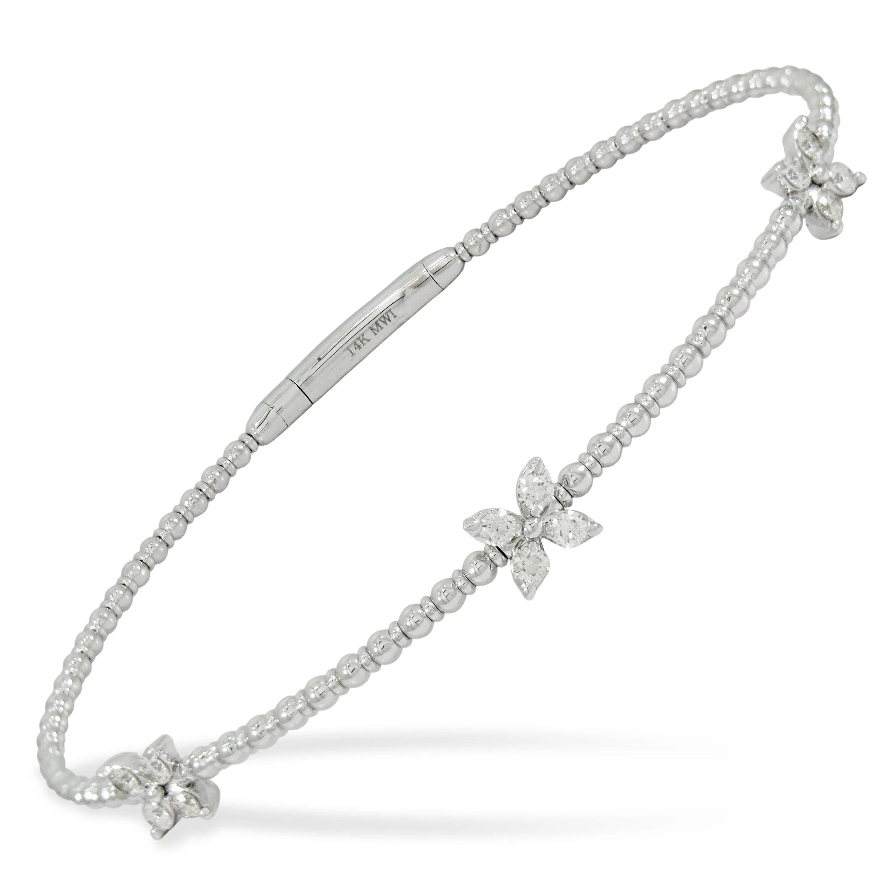 Floral Bangle Bracelet