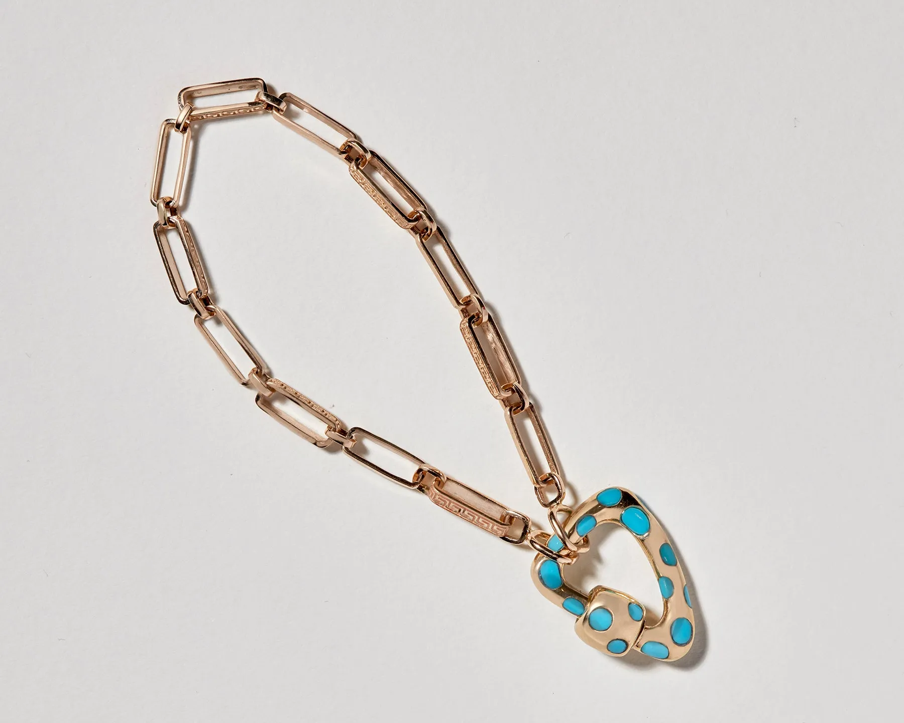 Free Form Inlay Lock with Turquoise