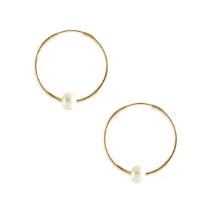 Freshwater Pearl Featherweight Hoop Earrings