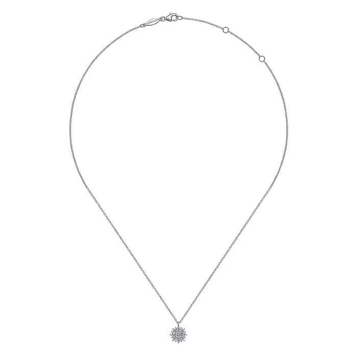 Gabriel 14K White Gold Diamond Class Pendant Necklace NK6997W45JJ