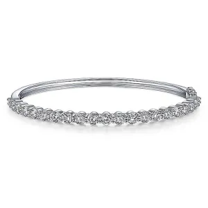 Gabriel & Co. 14k White Gold Diamond Bangle Bracelet - 3.60cttw