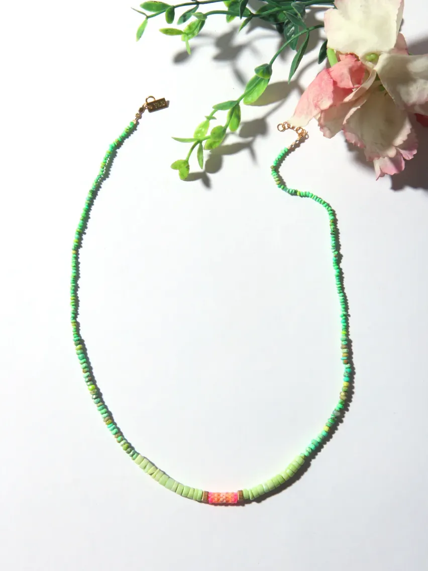 Garden Necklace - Pink Beads
