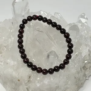 Garnet 5-6mm Round Bracelet 3-Piece Bracelet Set