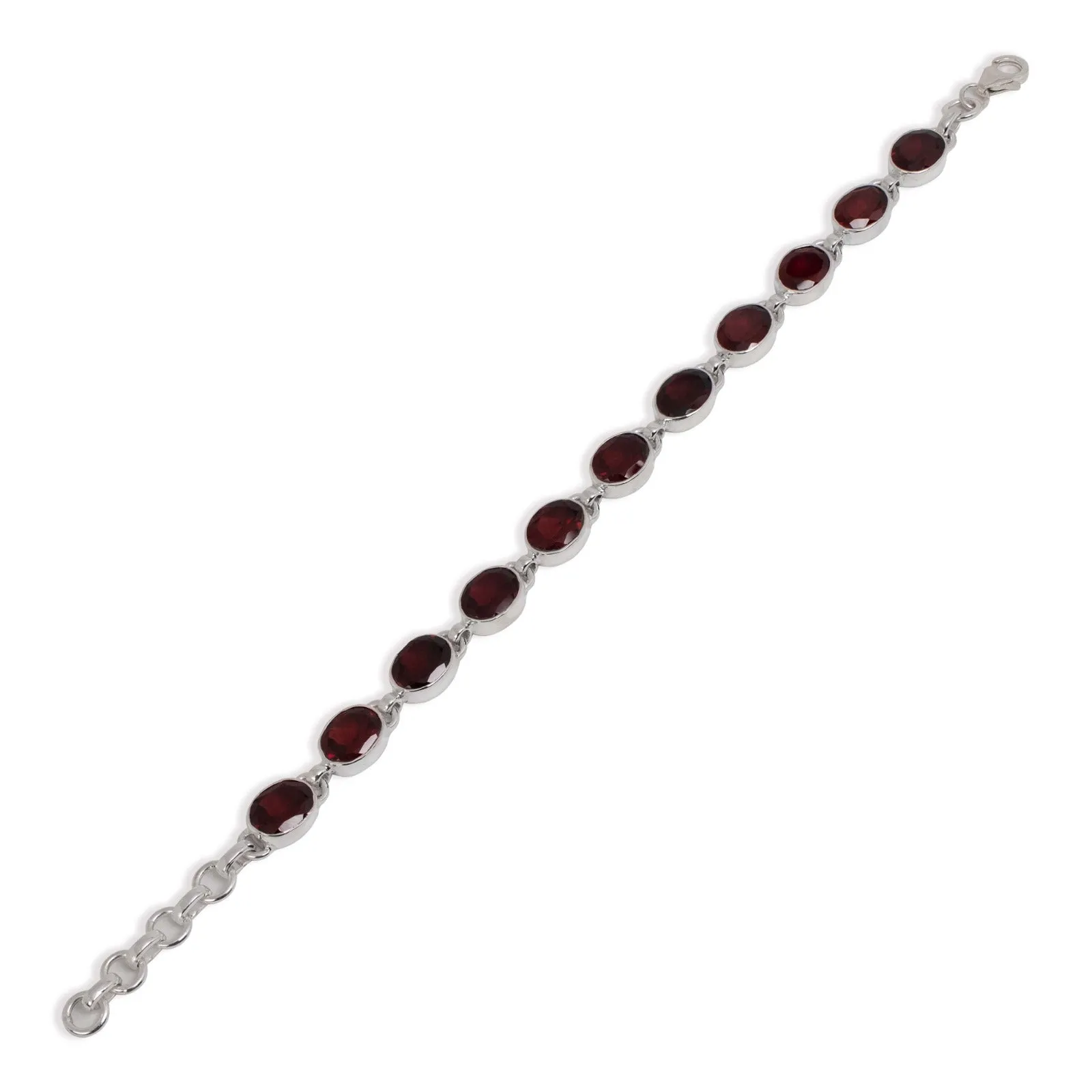 Garnet Faceted Bracelet
