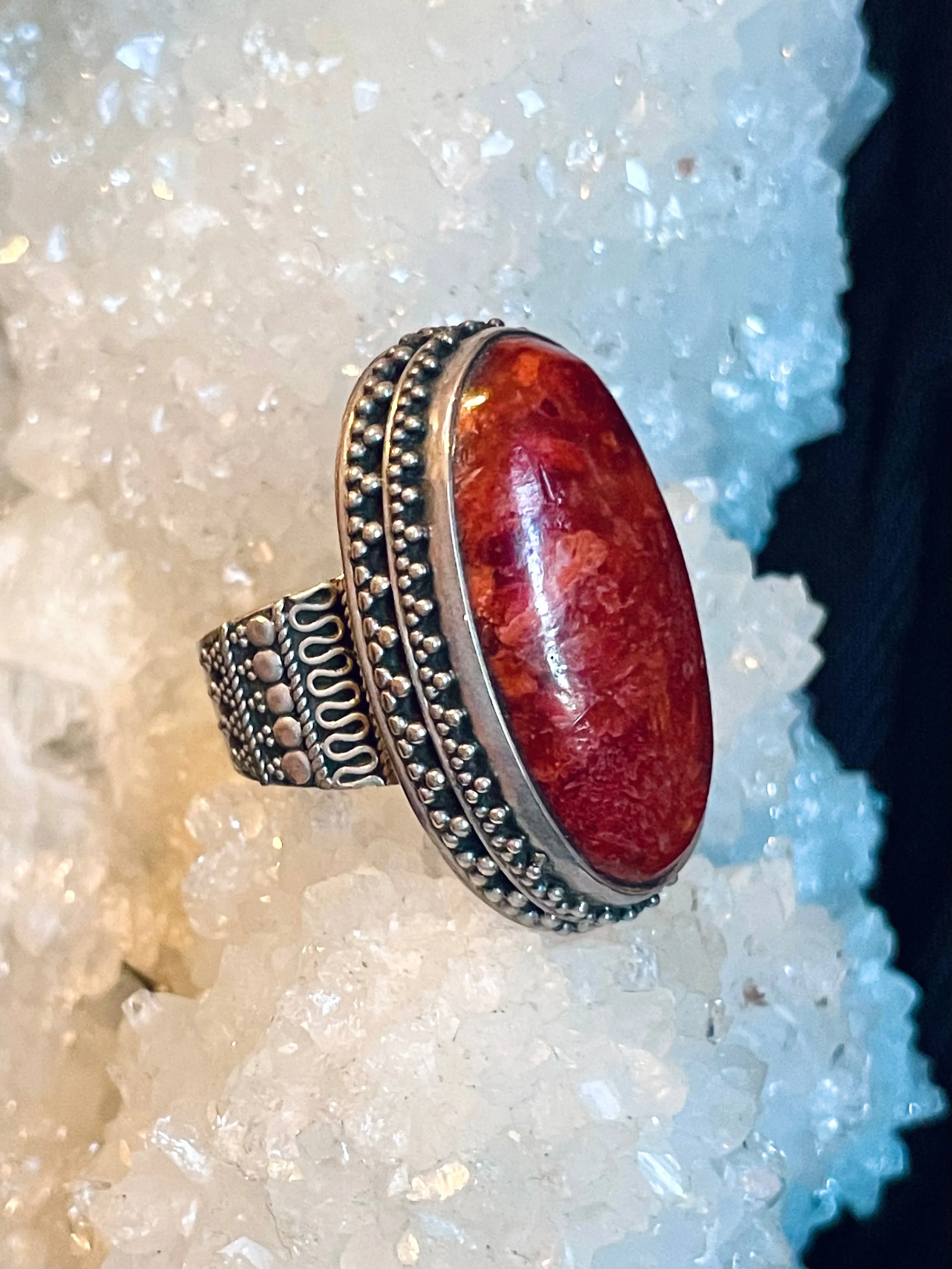 Gift of The Sea Red Coral Ring