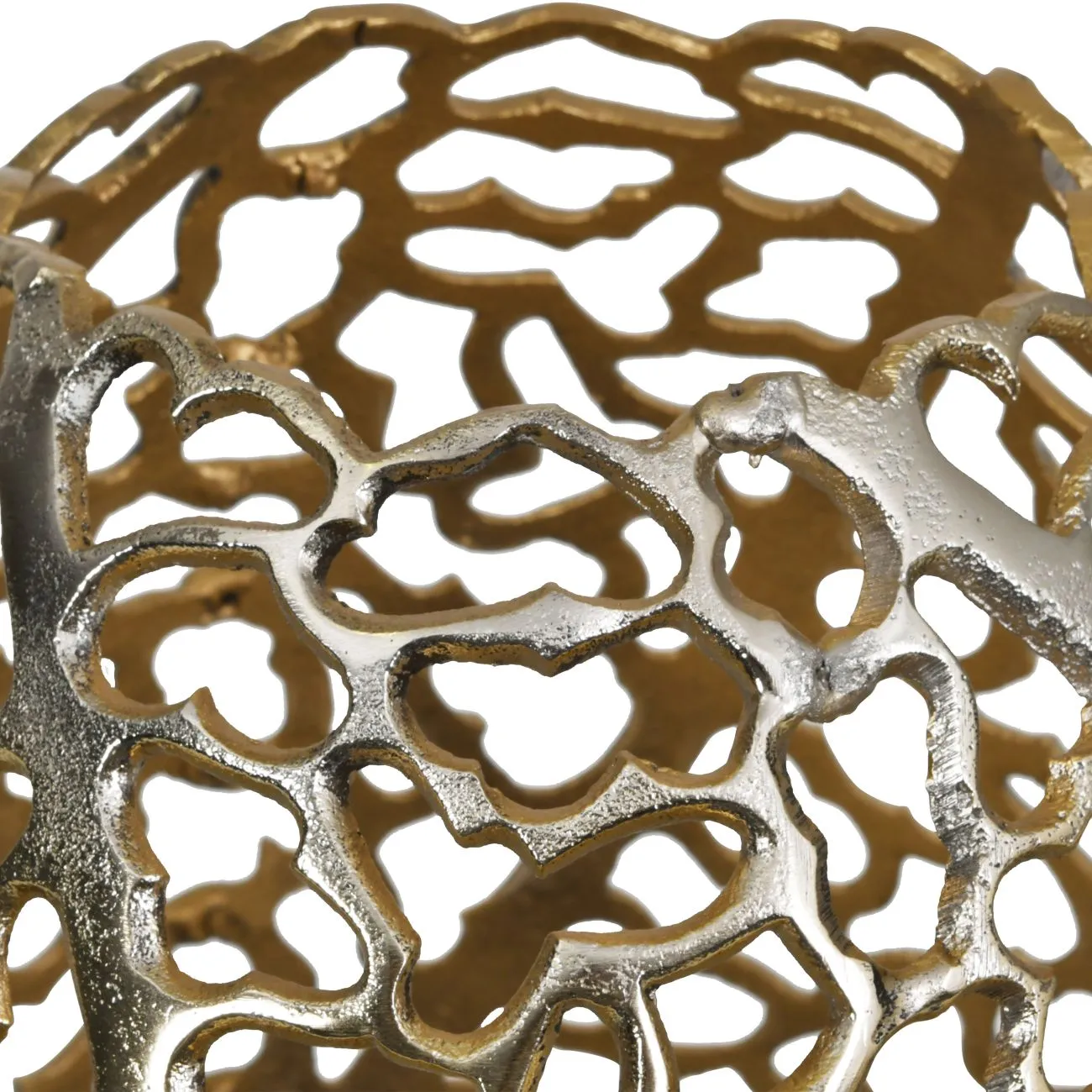 Gold Coral Aluminium Barrel Vase