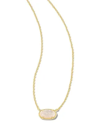 Grayson Short Pendant Necklace Gold Iridescent Drusy by Kendra Scott