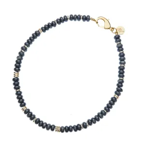 Gumdrop Beaded Necklace in Obsidian